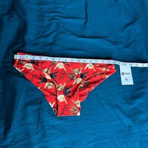 Fused Hawaii aloha always (Red) Hamoa Bikini Bottom